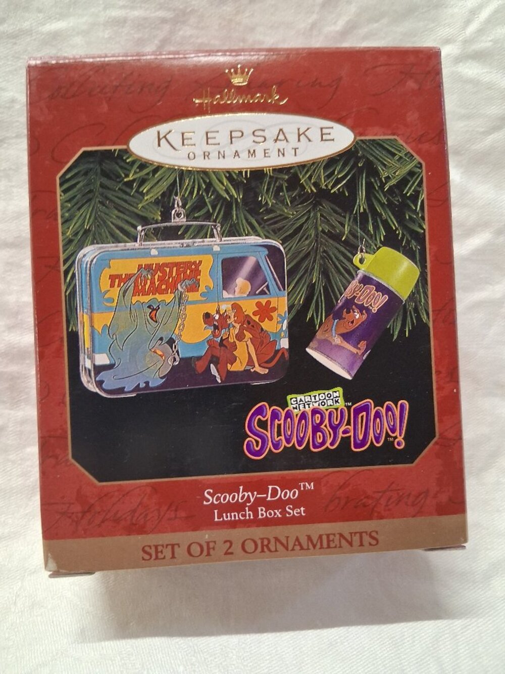 Vintage 1999 Hallmark Keepsake Scooby-Doo lunchbox set ornament